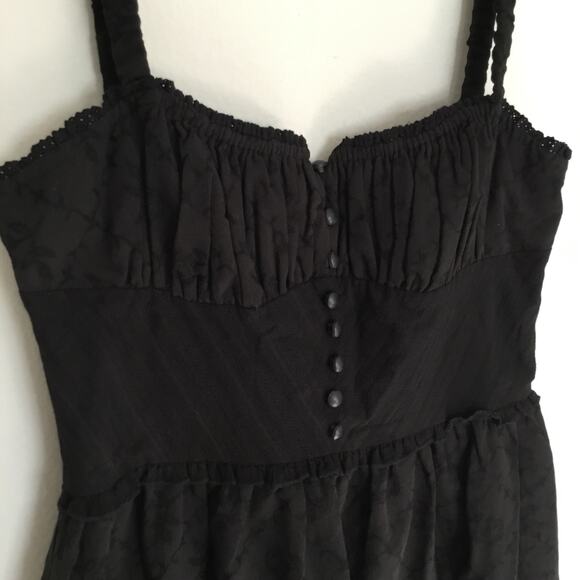 Revolve Commence Cottagecore Dress Women’s Medium Black Boho Peasant Fairygoth M - Picture 4 of 13